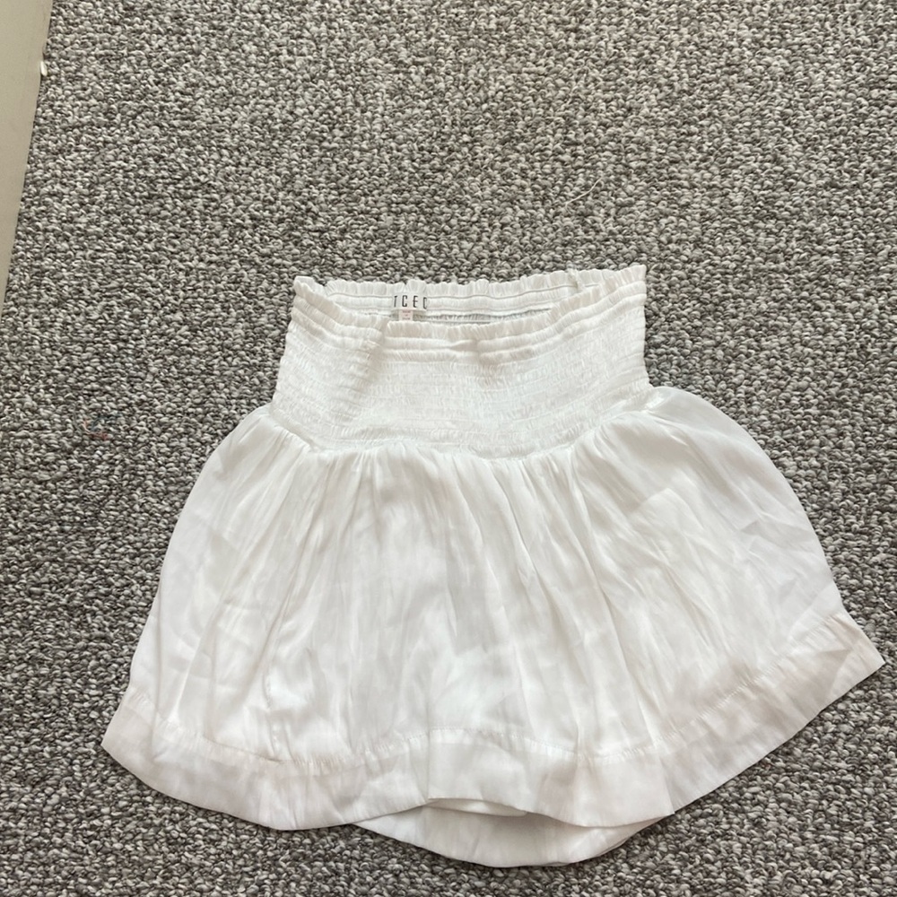 white skirt skort